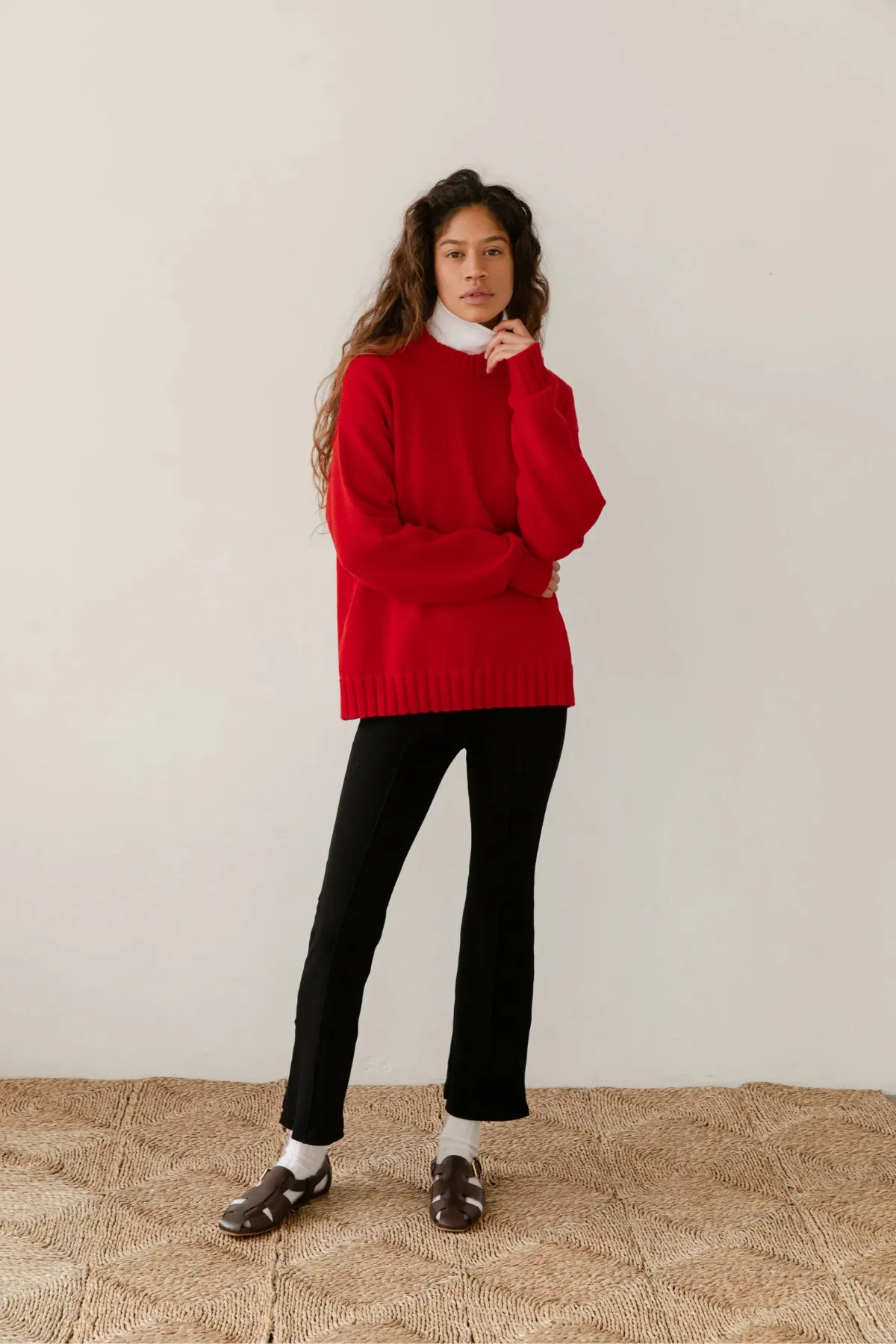 Cotton Cashmere Crewneck Sweater