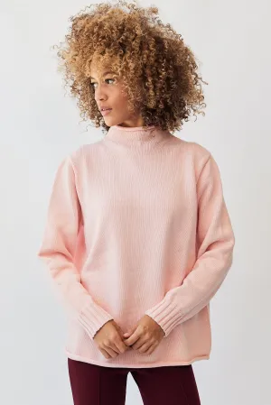 Cotton Cashmere Roll Neck Sweater