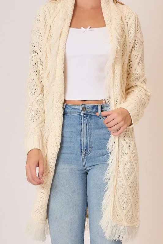 COZ103 - FRINGE CARDIGAN