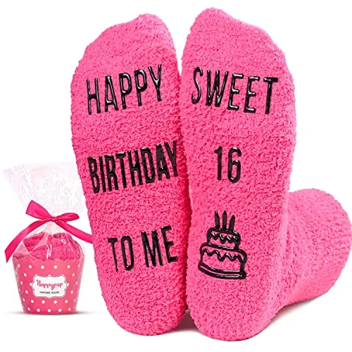 Crazy Silly Gift Idea for Sisters, Funny 16th Birthday Socks, Unique 16th Birthday Gifts for 16 Year Old Girl, Perfect Birthday Gift for Her