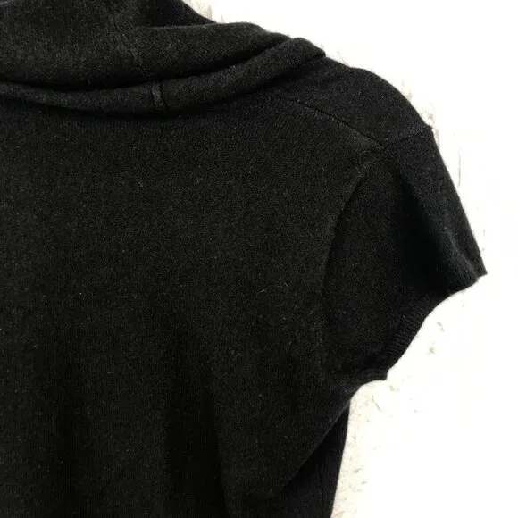 Cullen Sweater Womens Extra Small Black 100% Cashmere Cowl Neck Tunic  NEW