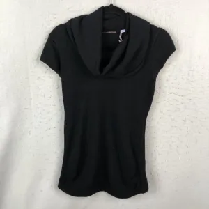 Cullen Sweater Womens Extra Small Black 100% Cashmere Cowl Neck Tunic  NEW