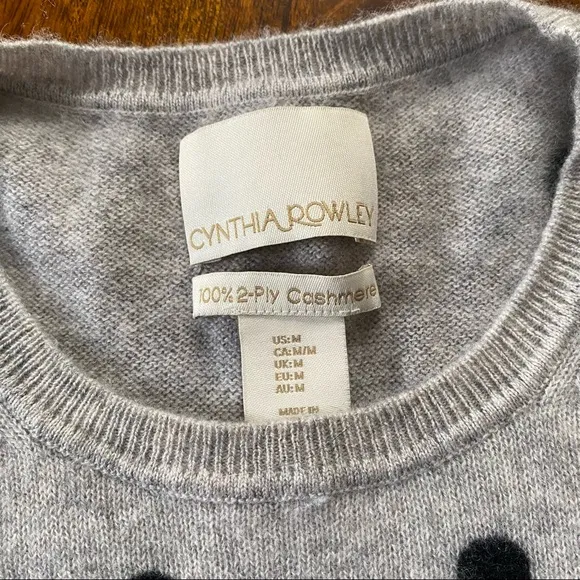 Cynthia Rowley Polka Dot Cashmere Sweater