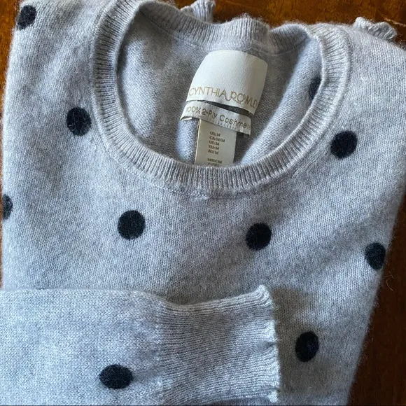 Cynthia Rowley Polka Dot Cashmere Sweater