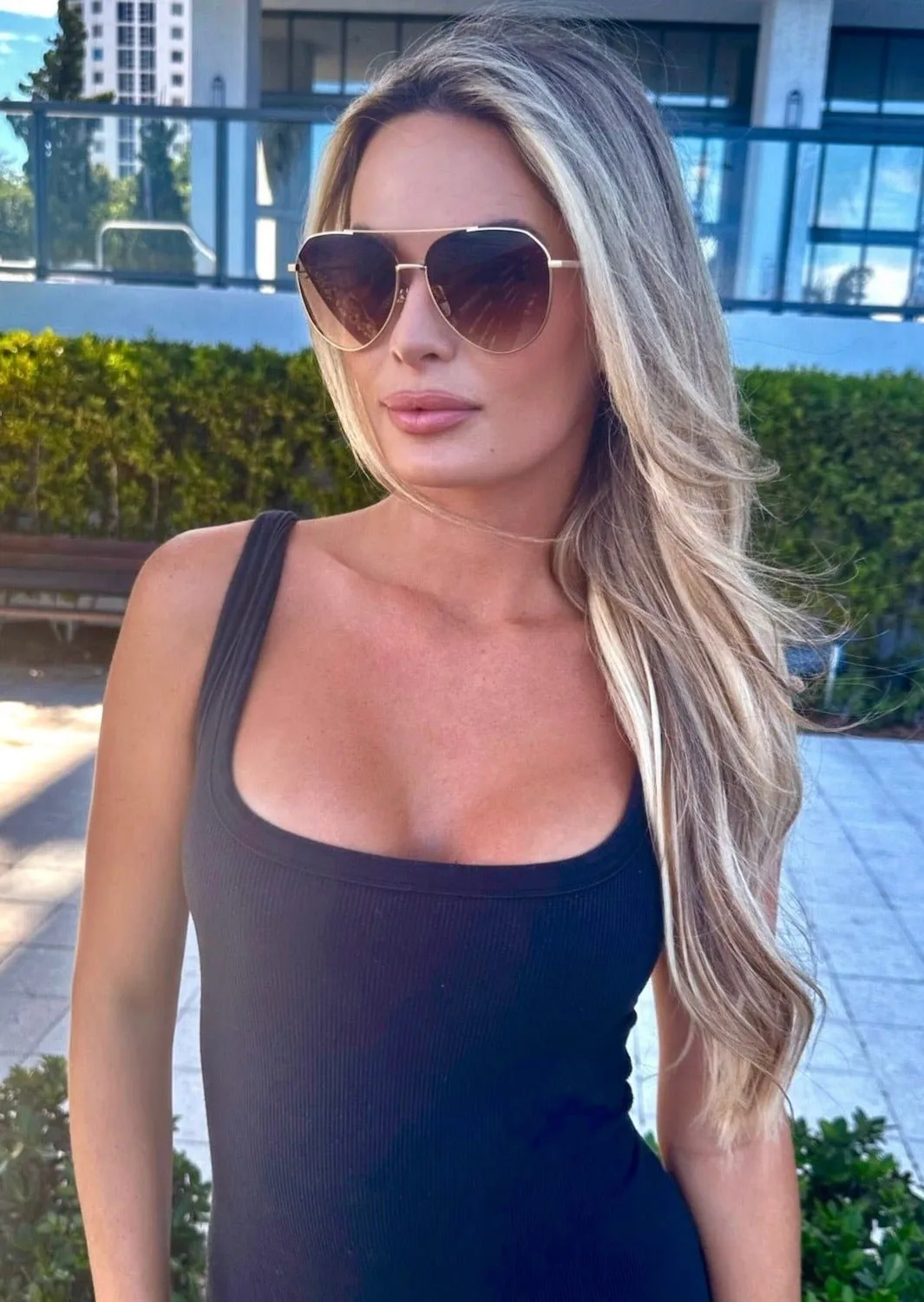 Dash Sunglasses - Brushed Gold and Coffee Gradient