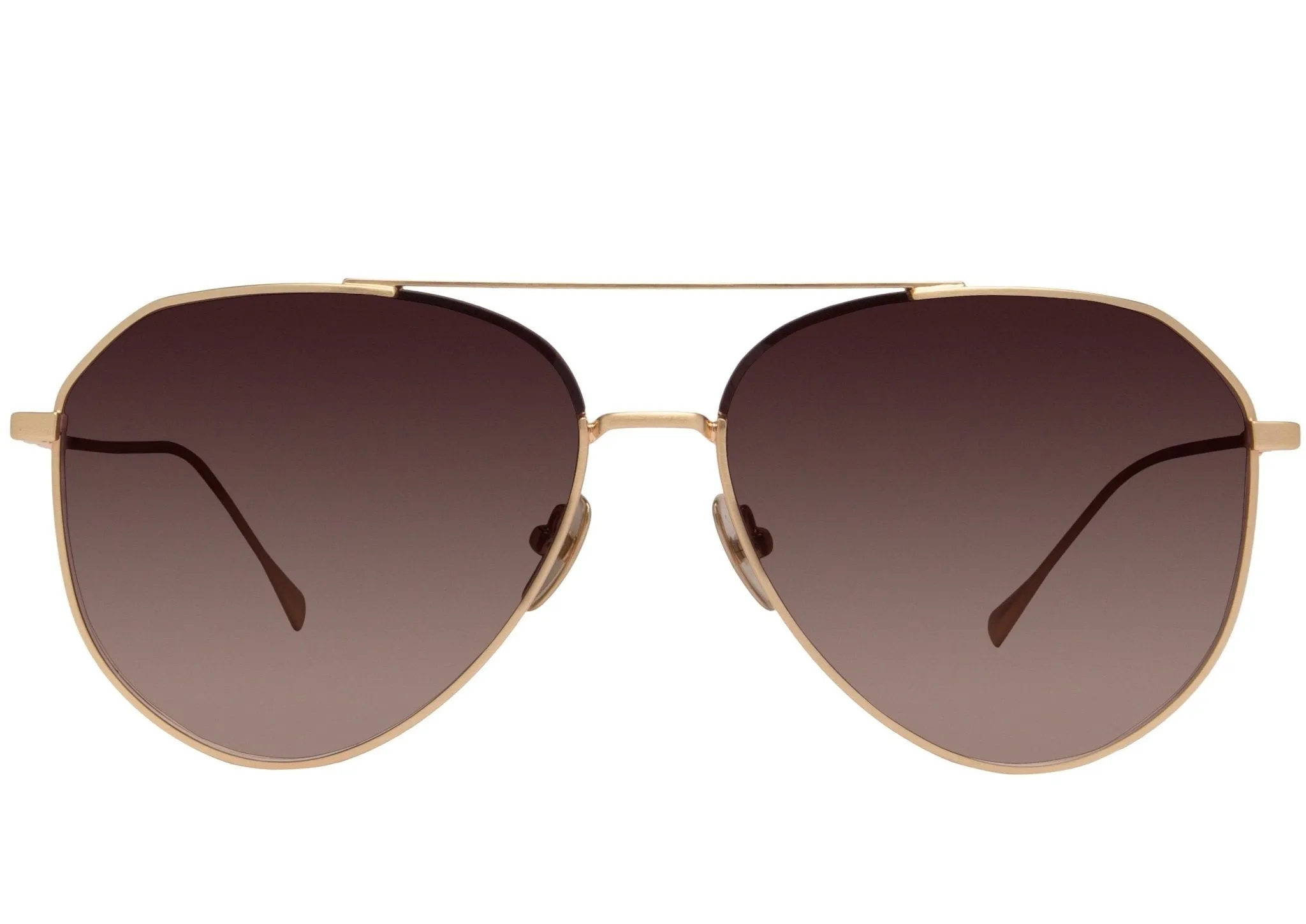 Dash Sunglasses - Brushed Gold and Coffee Gradient