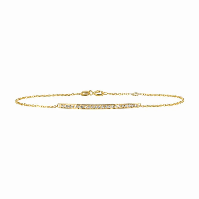 DIAMOND BAR BRACELET 14K GOLD (0.2 CTW)
