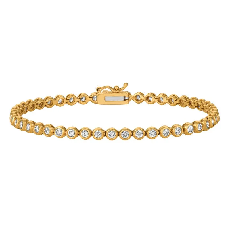 DIAMOND BEZEL BRACELET 14K GOLD (3.08 CTW)