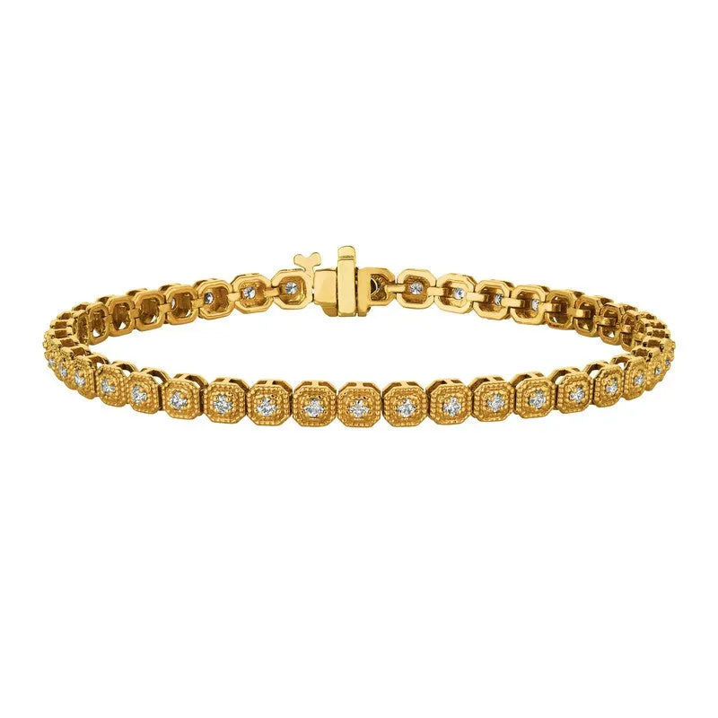 DIAMOND BRACELET 14K GOLD (1 CTW) 3