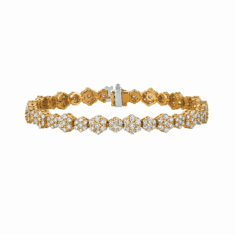 DIAMOND BRACELET 14K GOLD (6.01 CTW)