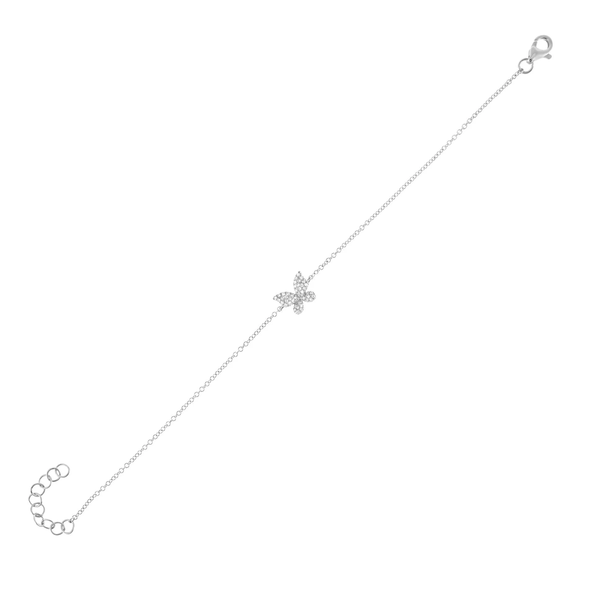 Diamond Butterfly Bracelet 14K