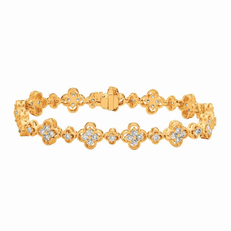 DIAMOND CLOVER BRACELET 14K GOLD (3.19 CTW)