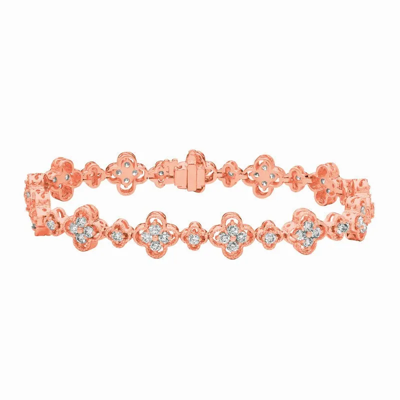 DIAMOND CLOVER BRACELET 14K GOLD (3.19 CTW)