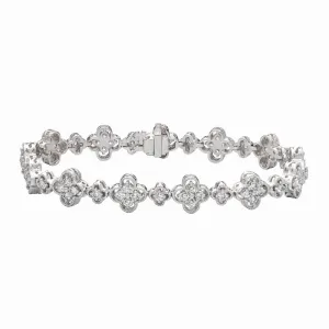 DIAMOND CLOVER BRACELET 14K GOLD (3.19 CTW)