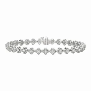 DIAMOND CLOVER LEAF BRACELET 14K GOLD (2.02 CTW)