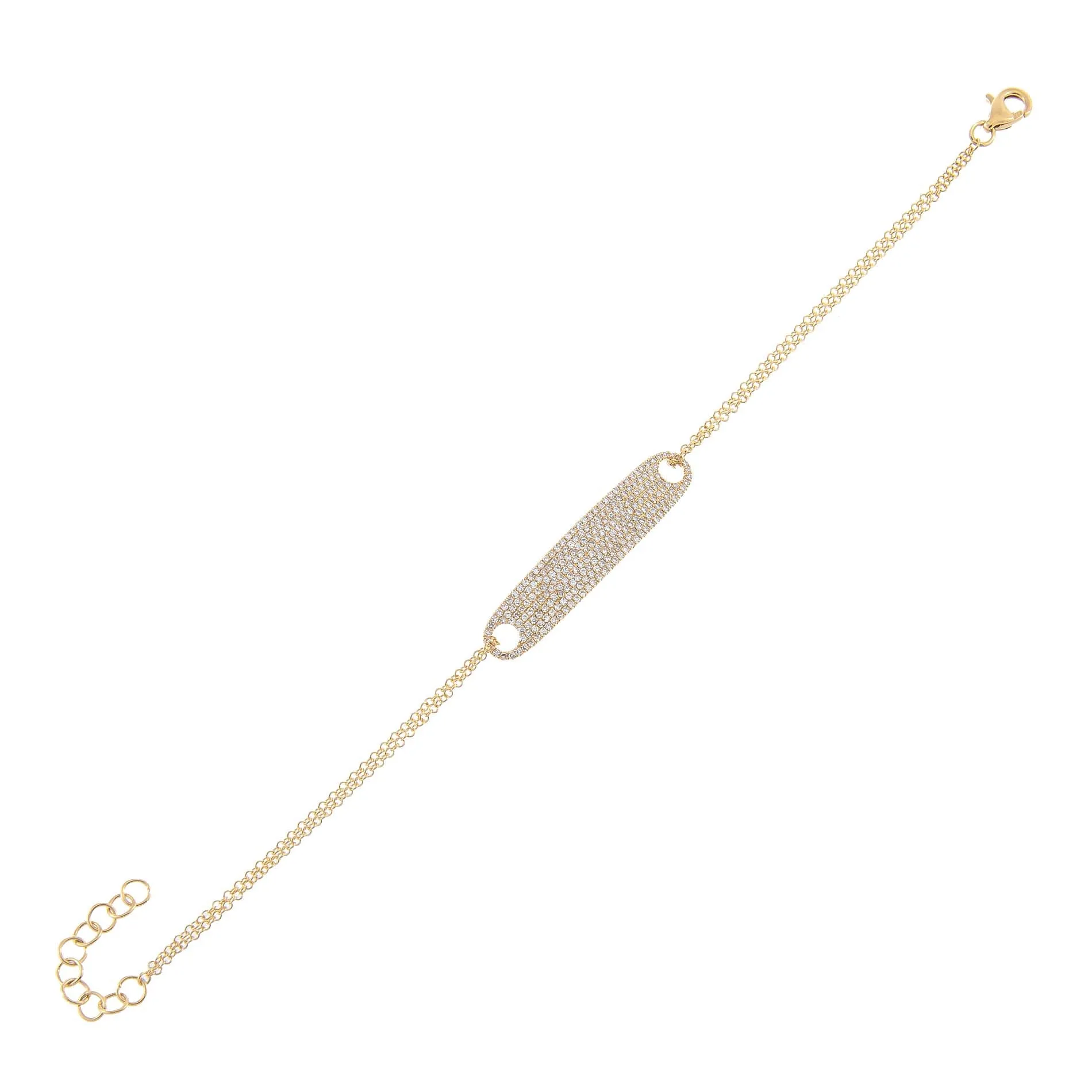 Diamond ID Bar Bracelet 14K