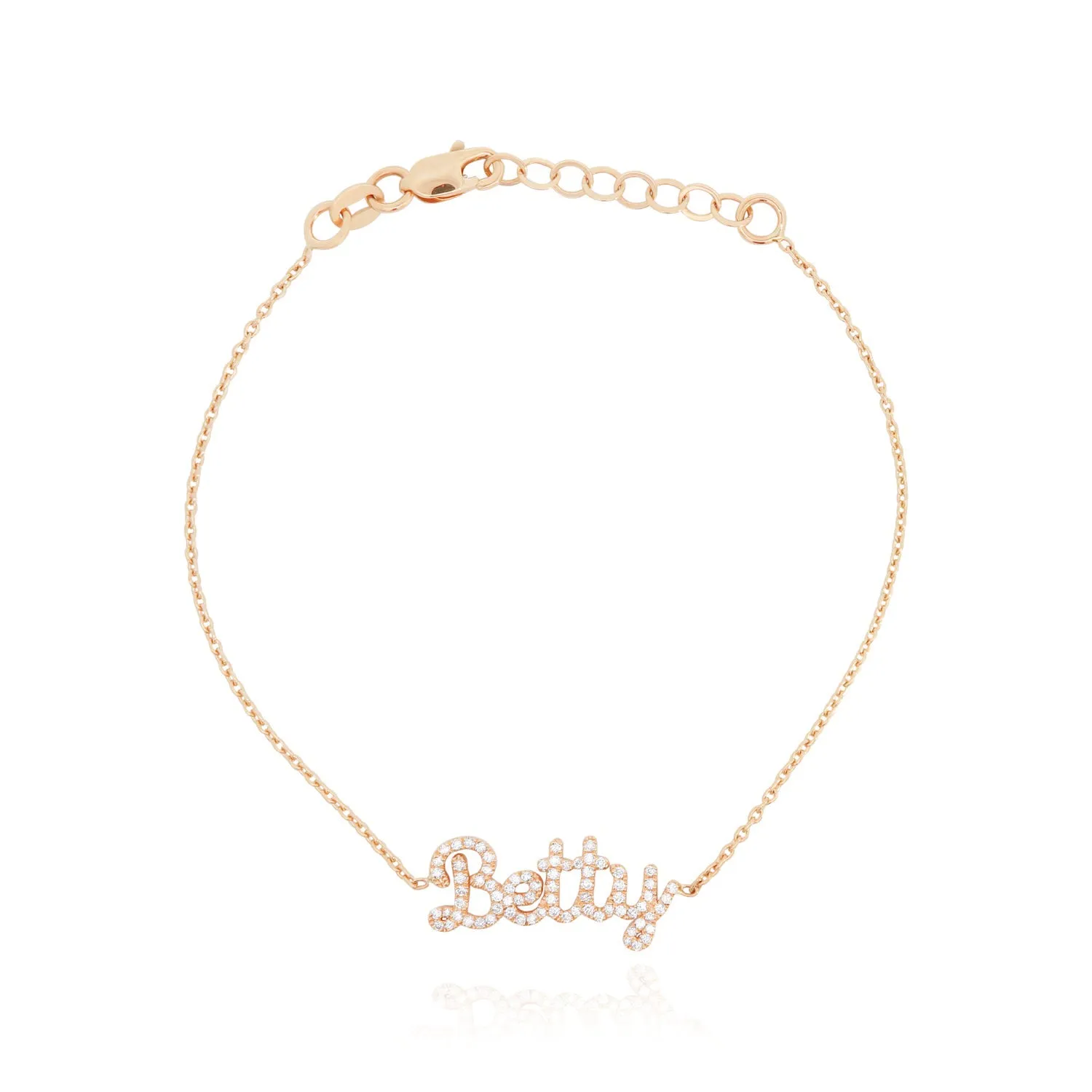 Diamond Script Name Bracelet