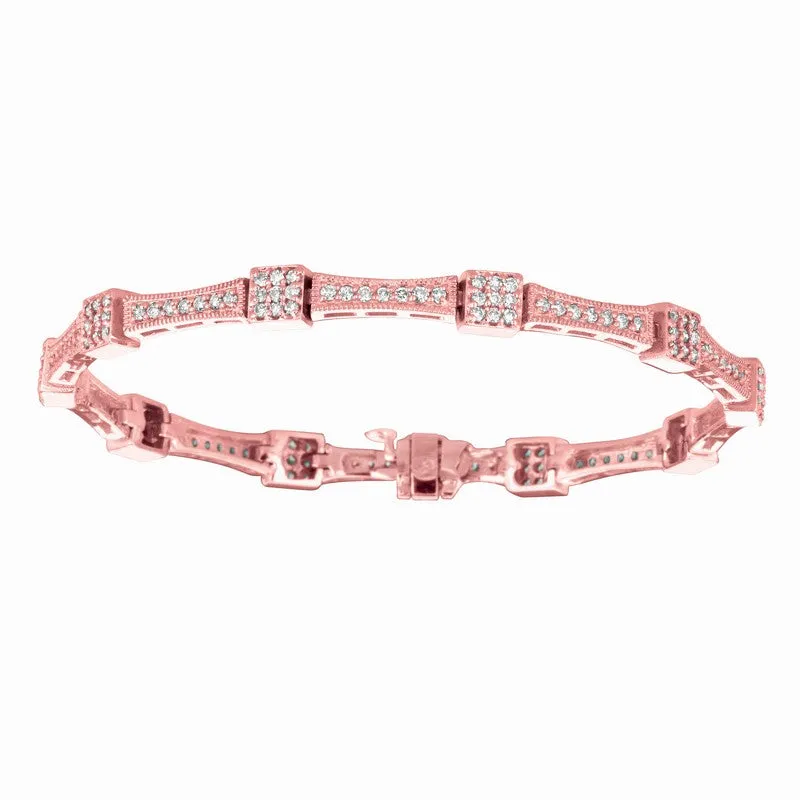 DIAMOND SQUARE BRACELET 14K GOLD (1.51 CTW)