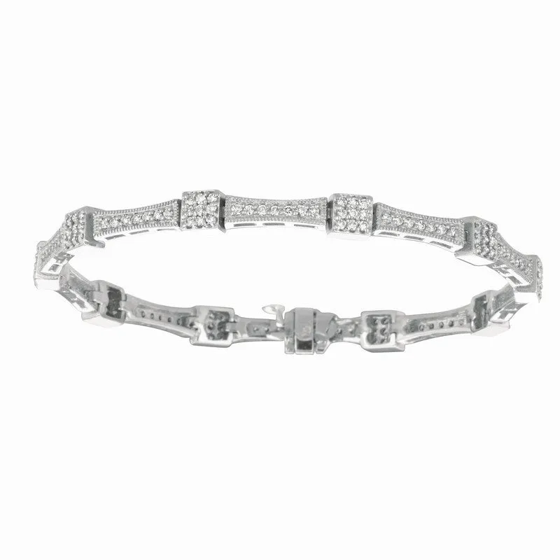 DIAMOND SQUARE BRACELET 14K GOLD (1.51 CTW)