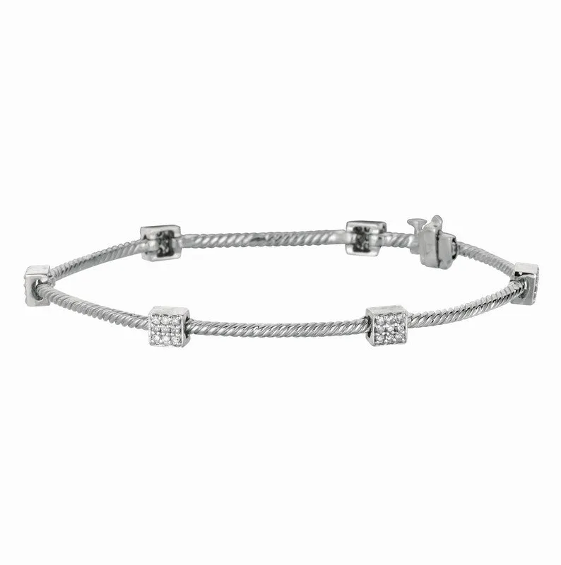 DIAMOND SQURE BRACELET 14K GOLD (0.52 CTW)