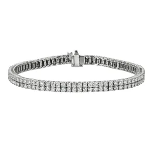 DIAMOND TWO ROWS BRACELET 14K GOLD (5.01 CTW)