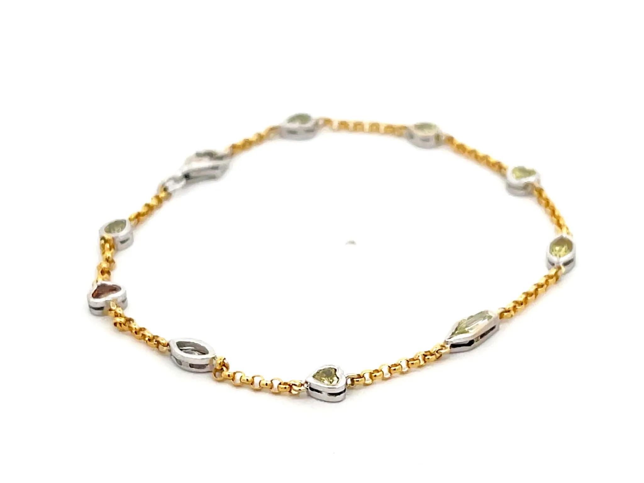 Diamonds by the Yard Multi Color and Shape Diamond Bracelet in 18k Gold