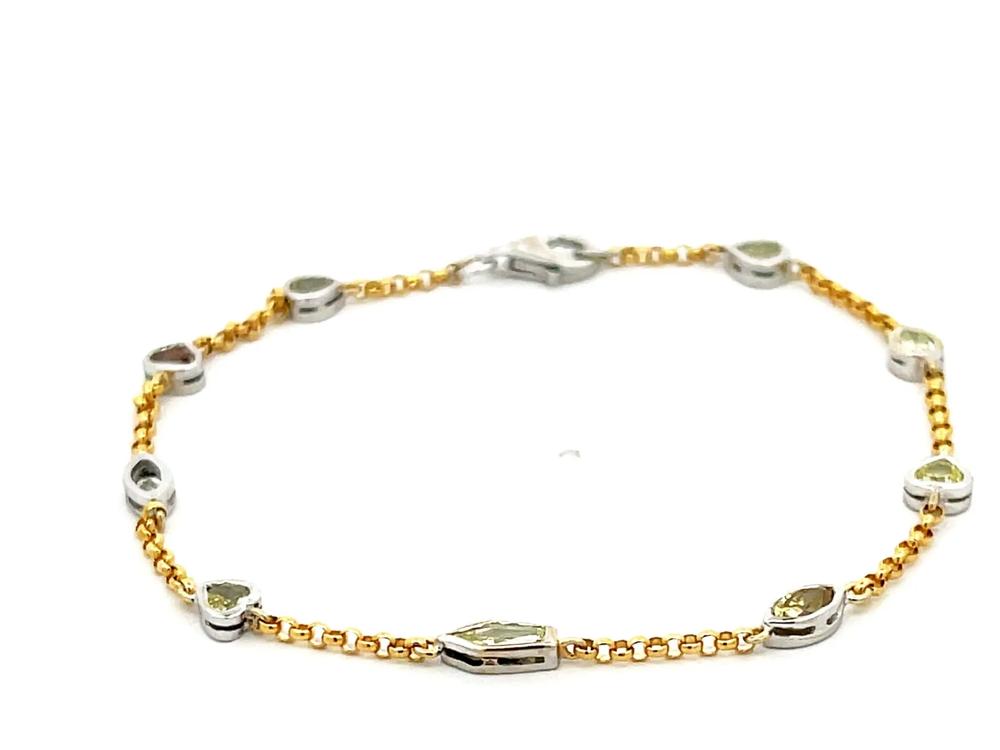 Diamonds by the Yard Multi Color and Shape Diamond Bracelet in 18k Gold