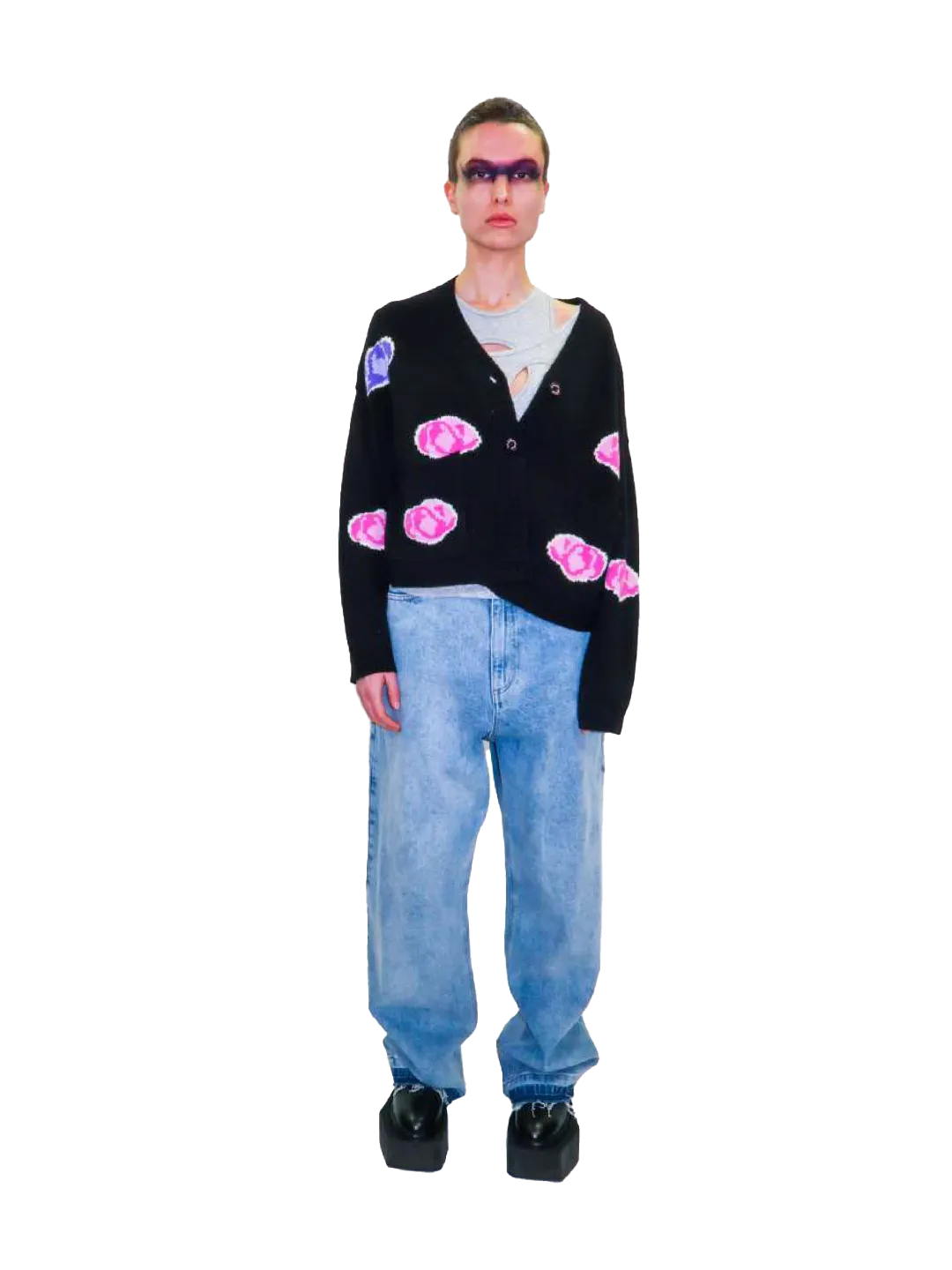 Digital Roses Cardigan