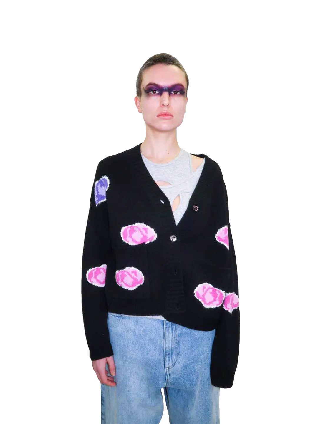 Digital Roses Cardigan