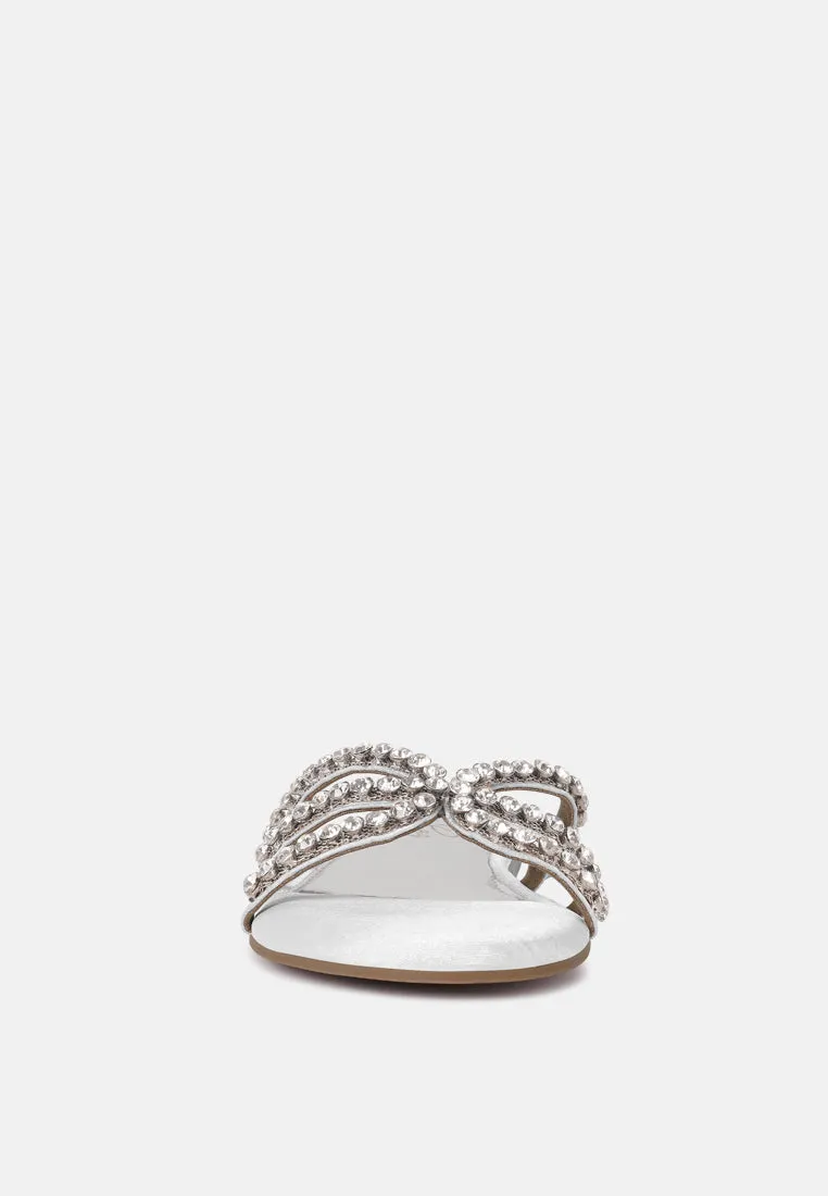 Dimante Strap Flat Sandals