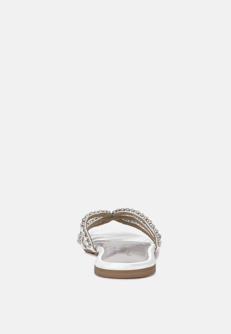 Dimante Strap Flat Sandals