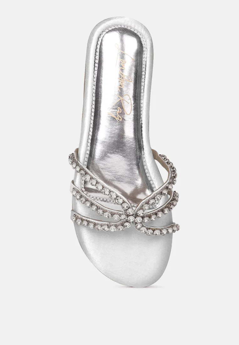 Dimante Strap Flat Sandals