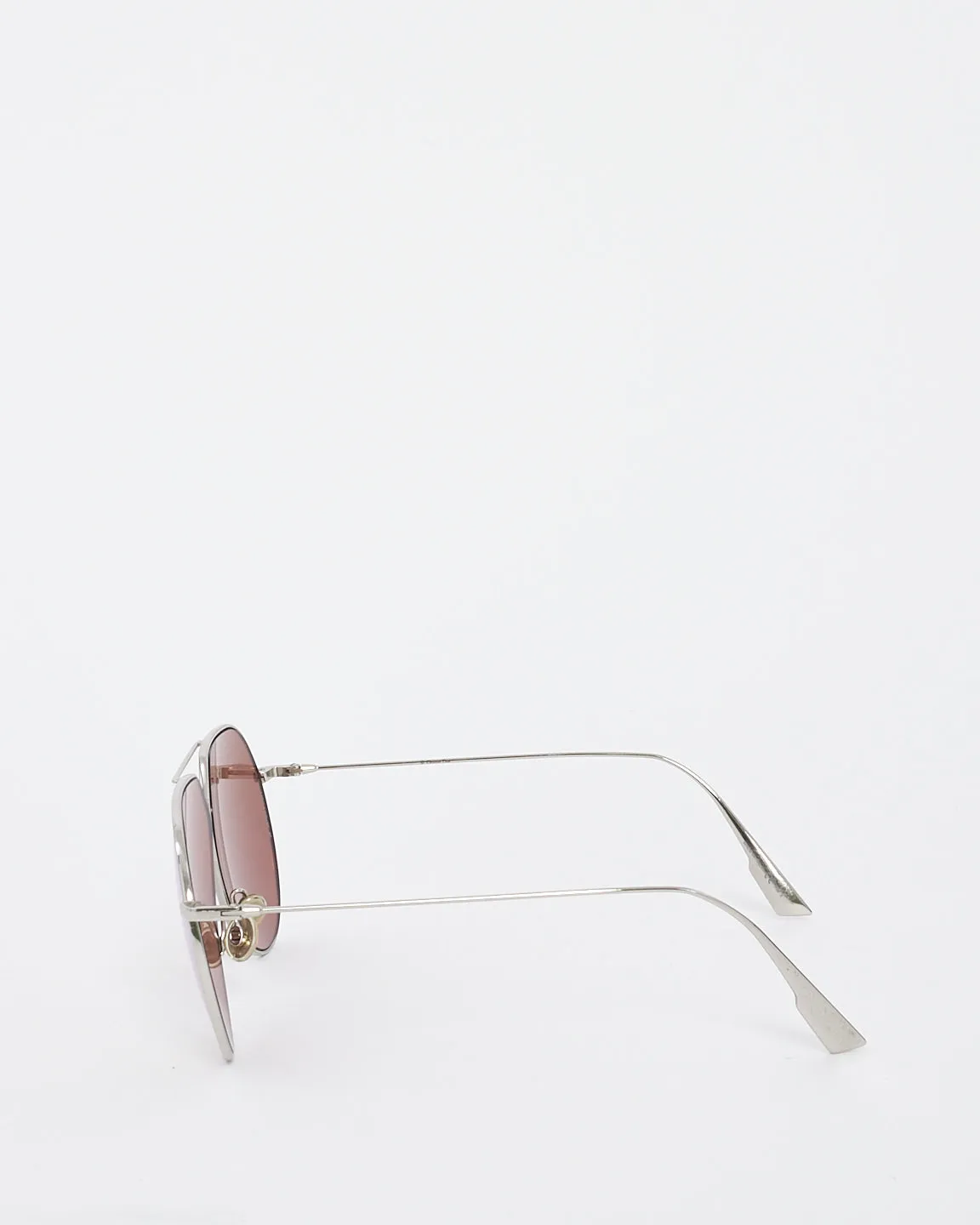 Dior Silver Metal Mirrored Aviator Sunglasses