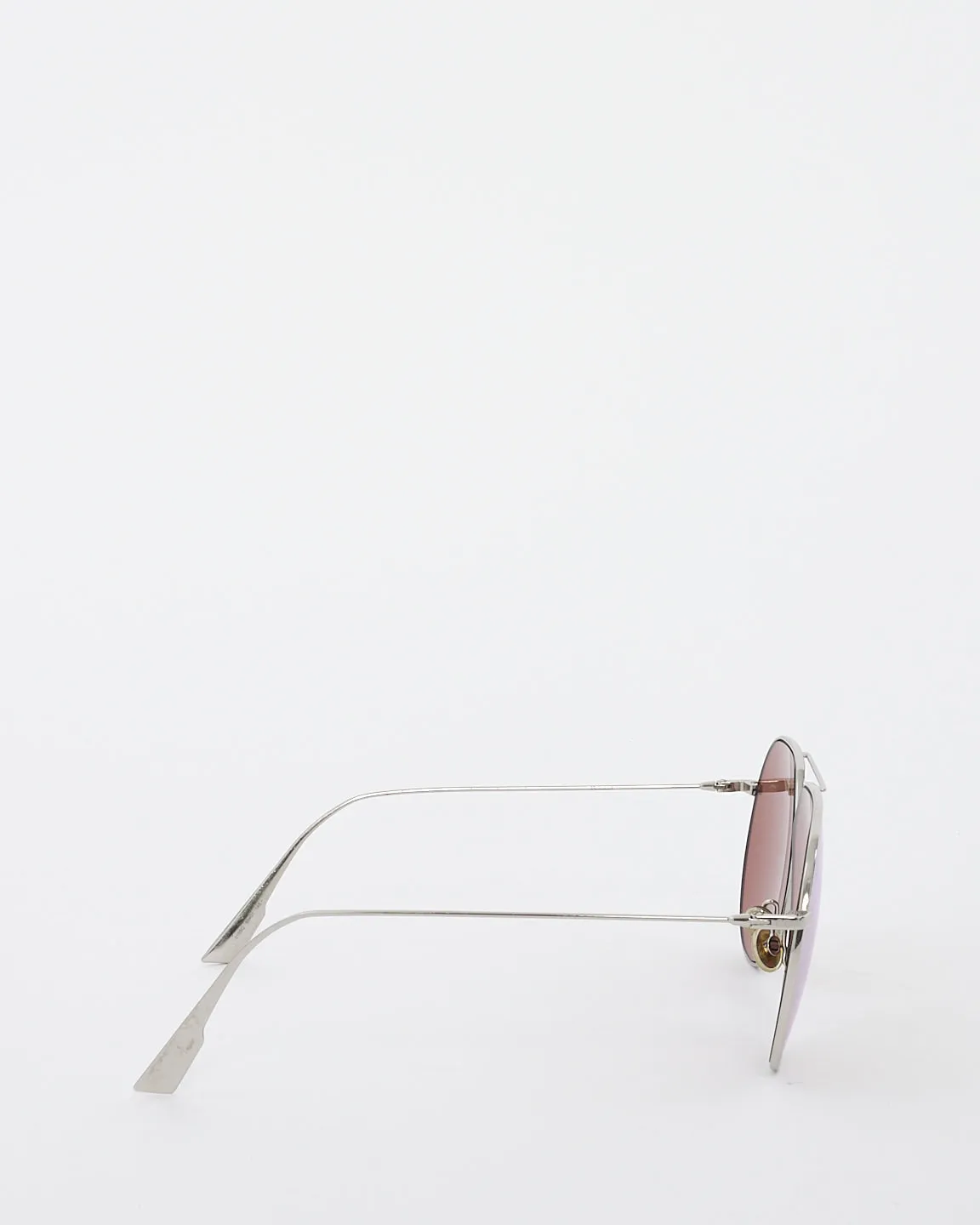 Dior Silver Metal Mirrored Aviator Sunglasses