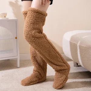 Double-sided Fleece Thigh Highs