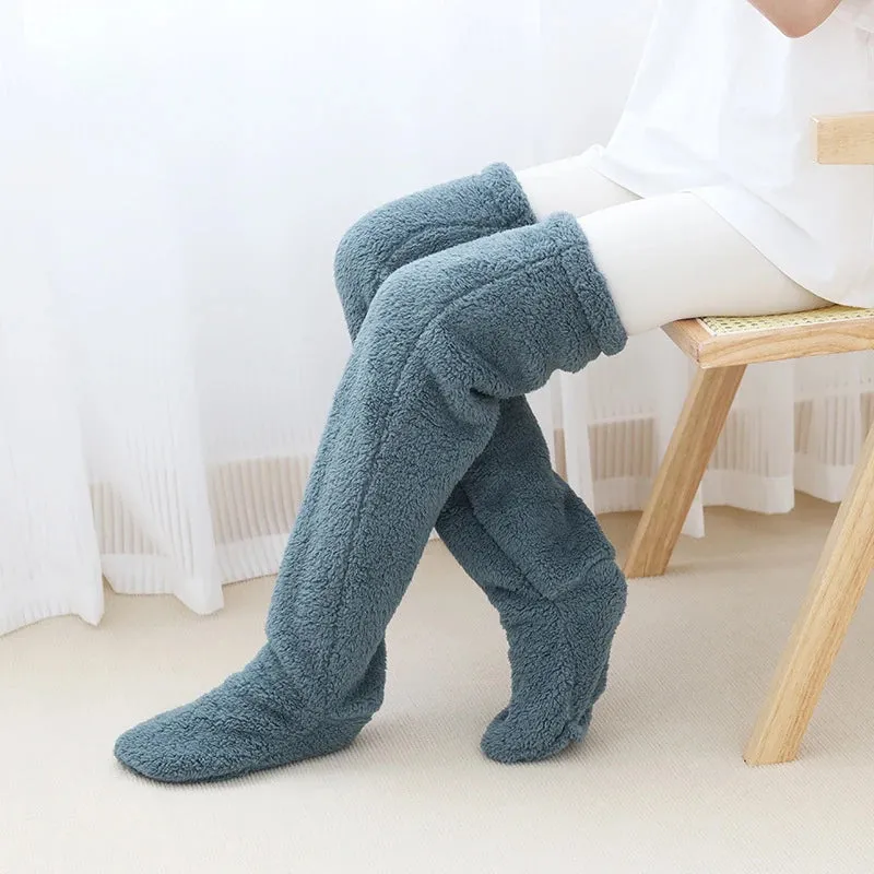 Double-sided Fleece Thigh Highs