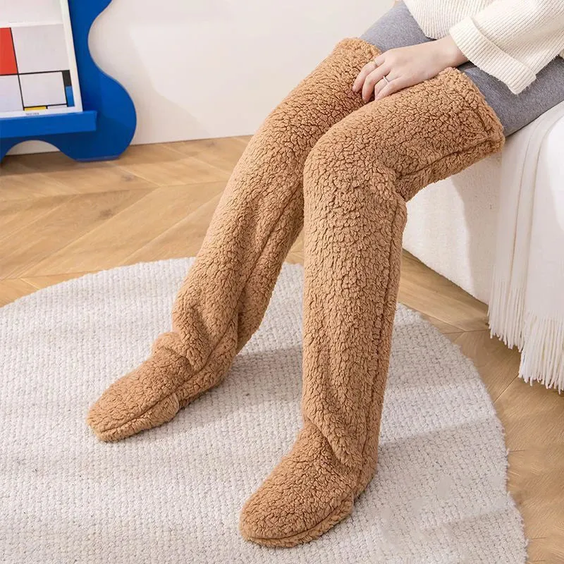 Double-sided Fleece Thigh Highs