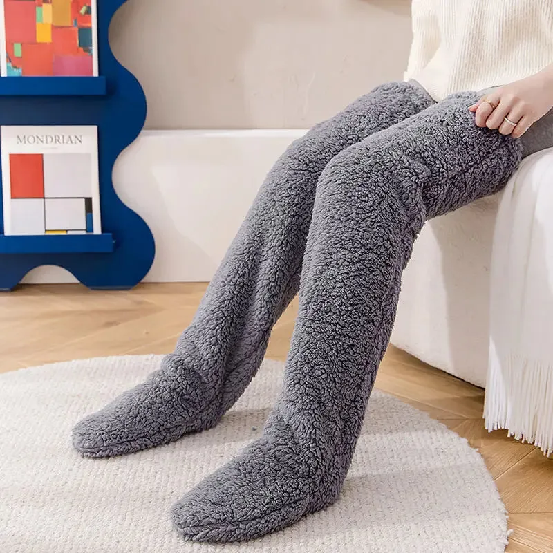 Double-sided Fleece Thigh Highs
