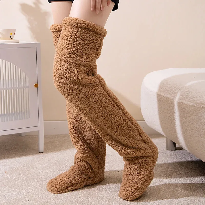 Double-sided Fleece Thigh Highs