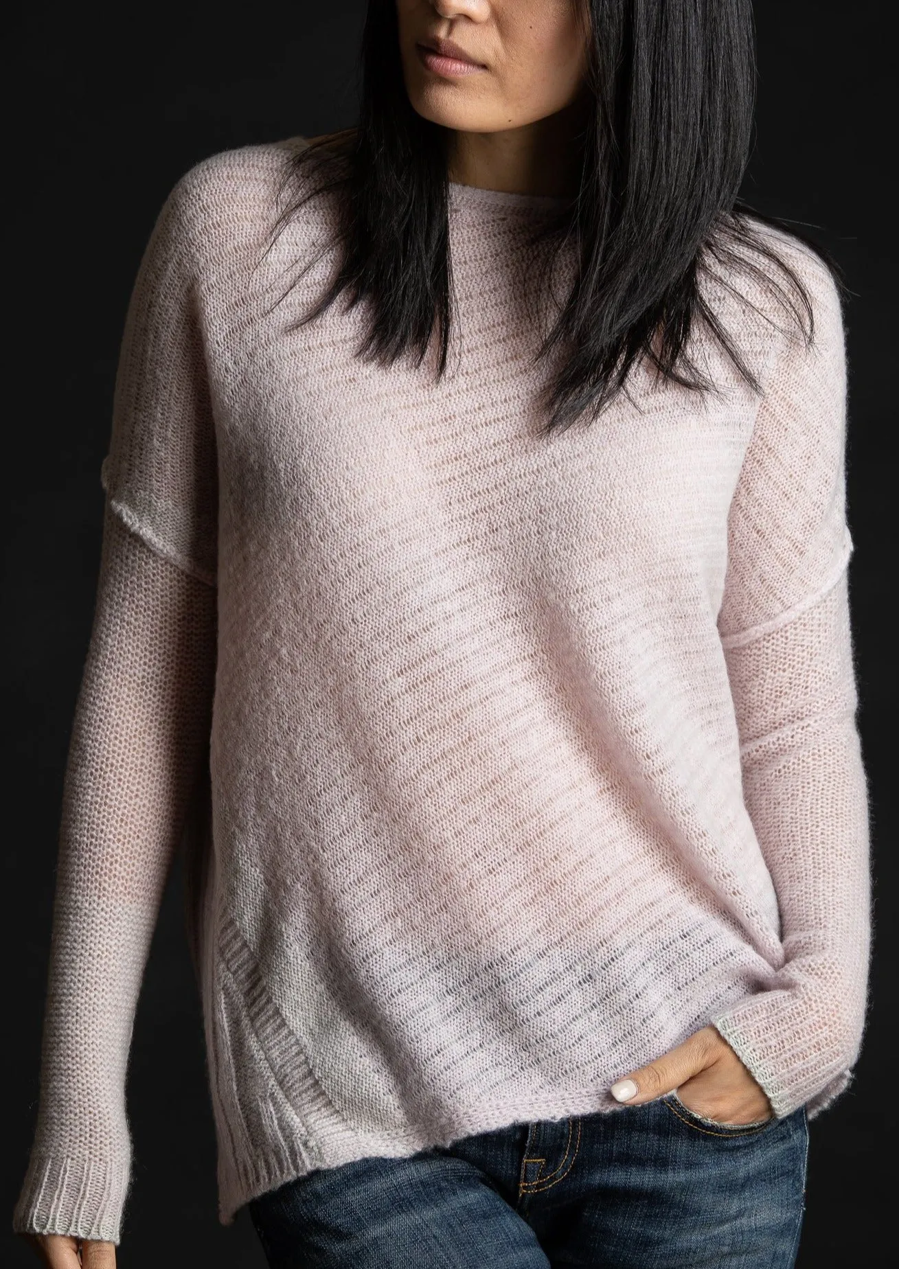 Dreamy Reversible Pullover, Lavender/Mist