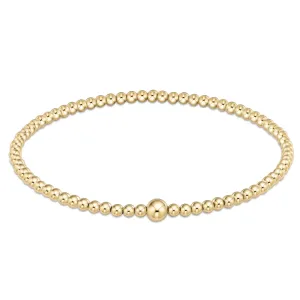E Newton Classic Gold 3mm Bean Bangle