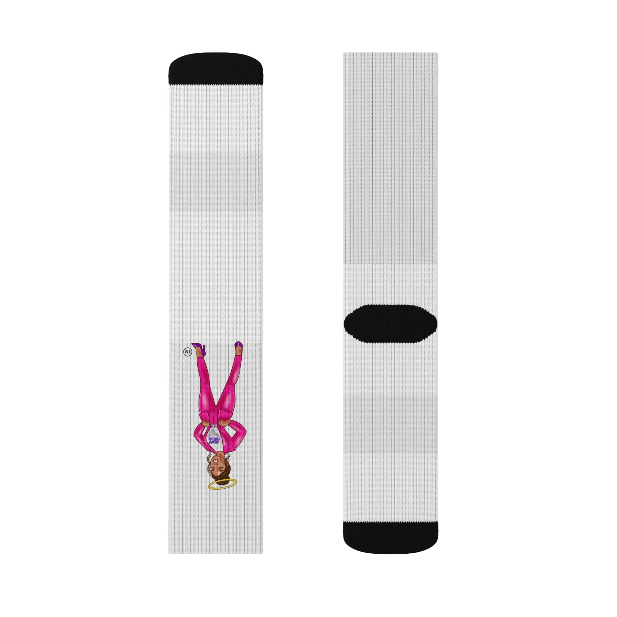 Edgy Chique Vibrant Sublimation Socks with Fun Design - Perfect Gift for Fashion Lovers