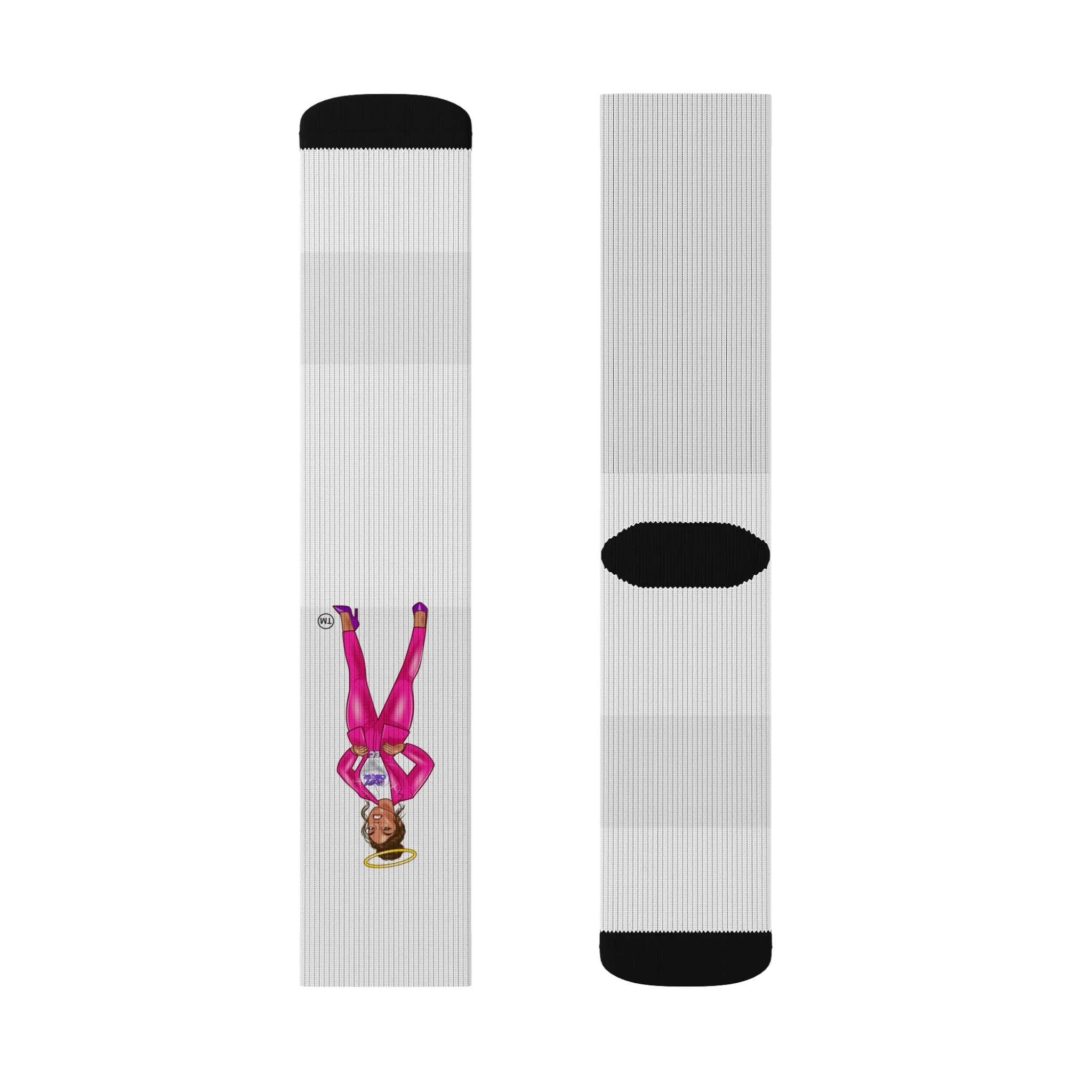 Edgy Chique Vibrant Sublimation Socks with Fun Design - Perfect Gift for Fashion Lovers