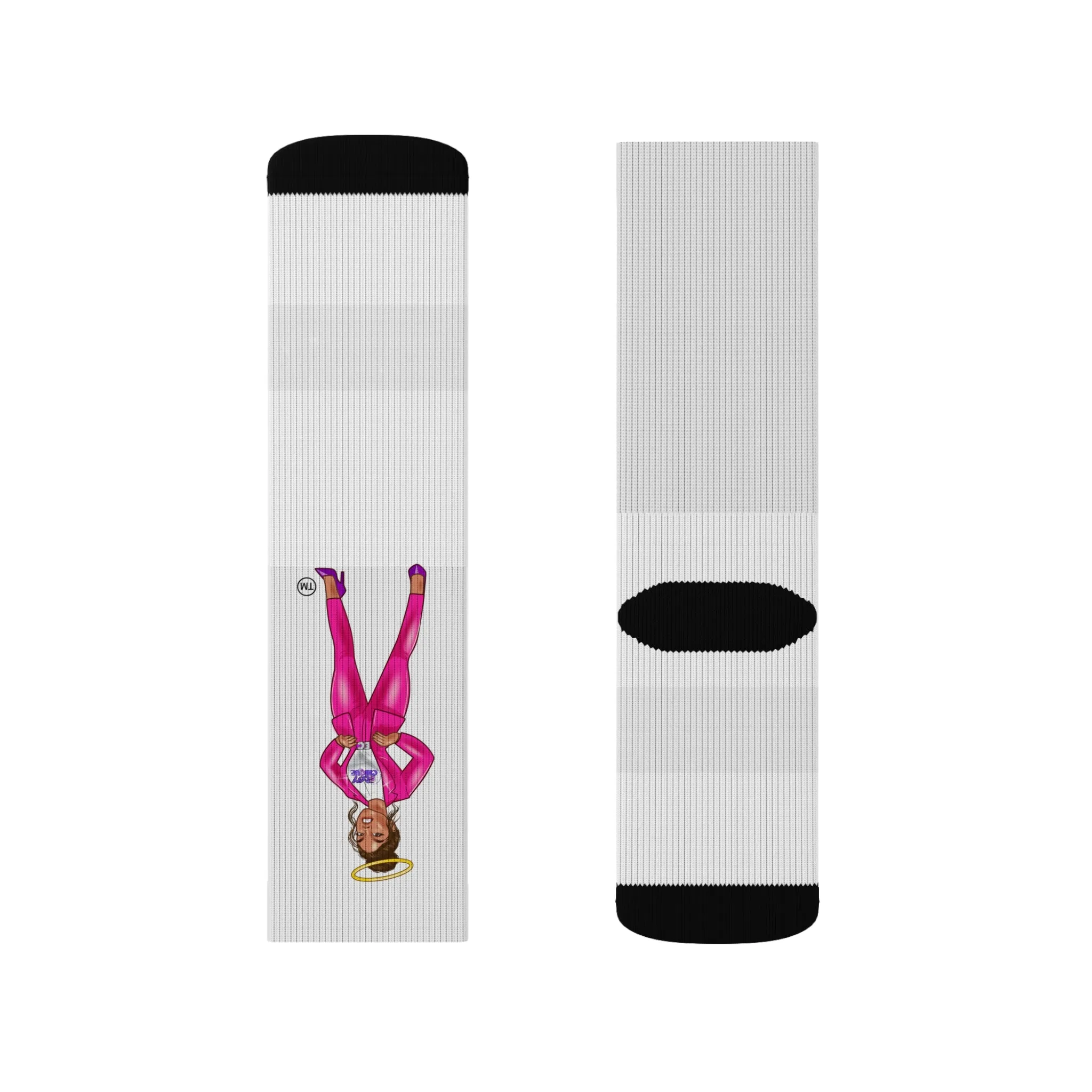 Edgy Chique Vibrant Sublimation Socks with Fun Design - Perfect Gift for Fashion Lovers