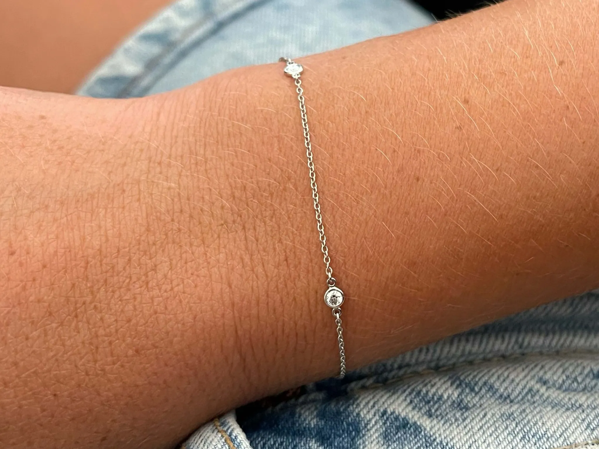 Elsa Peretti Diamonds by the Yard Bracelet in Platinum
