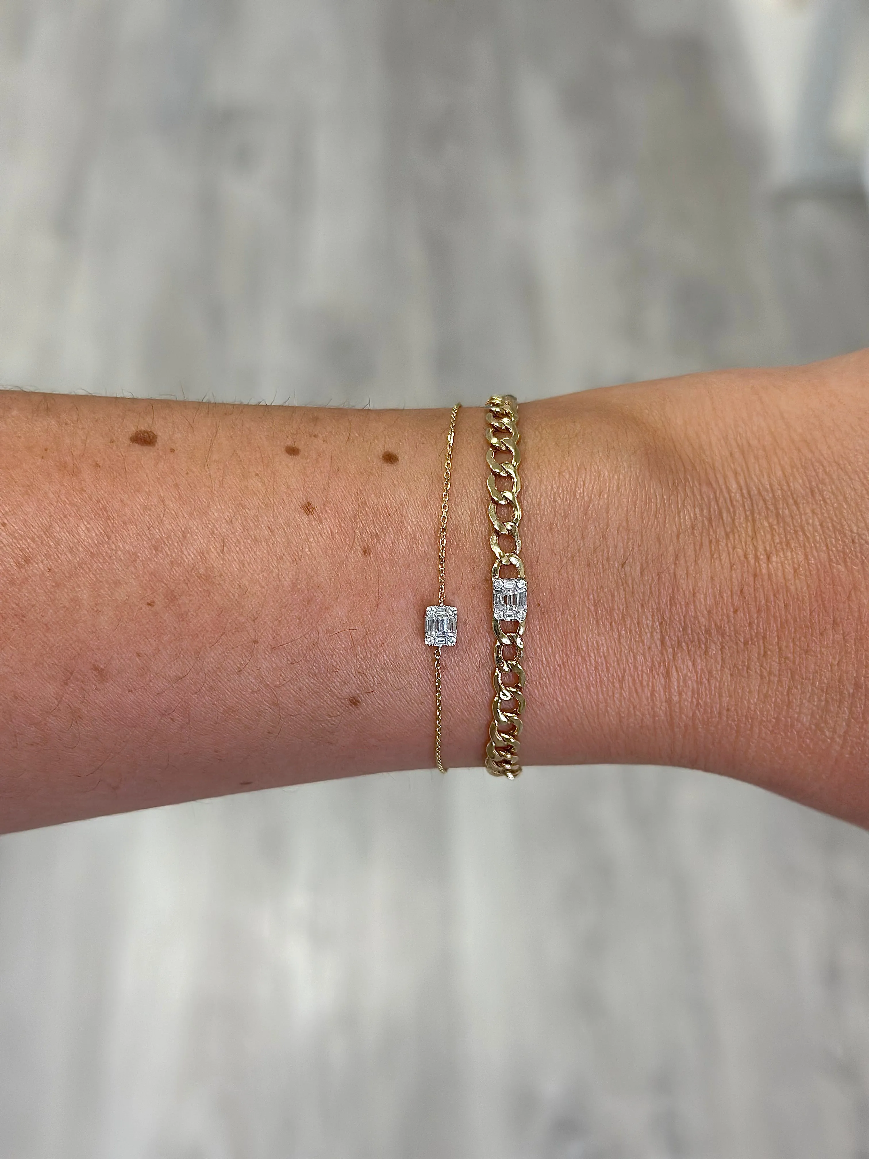 Emerald Illusion Chain Bracelet