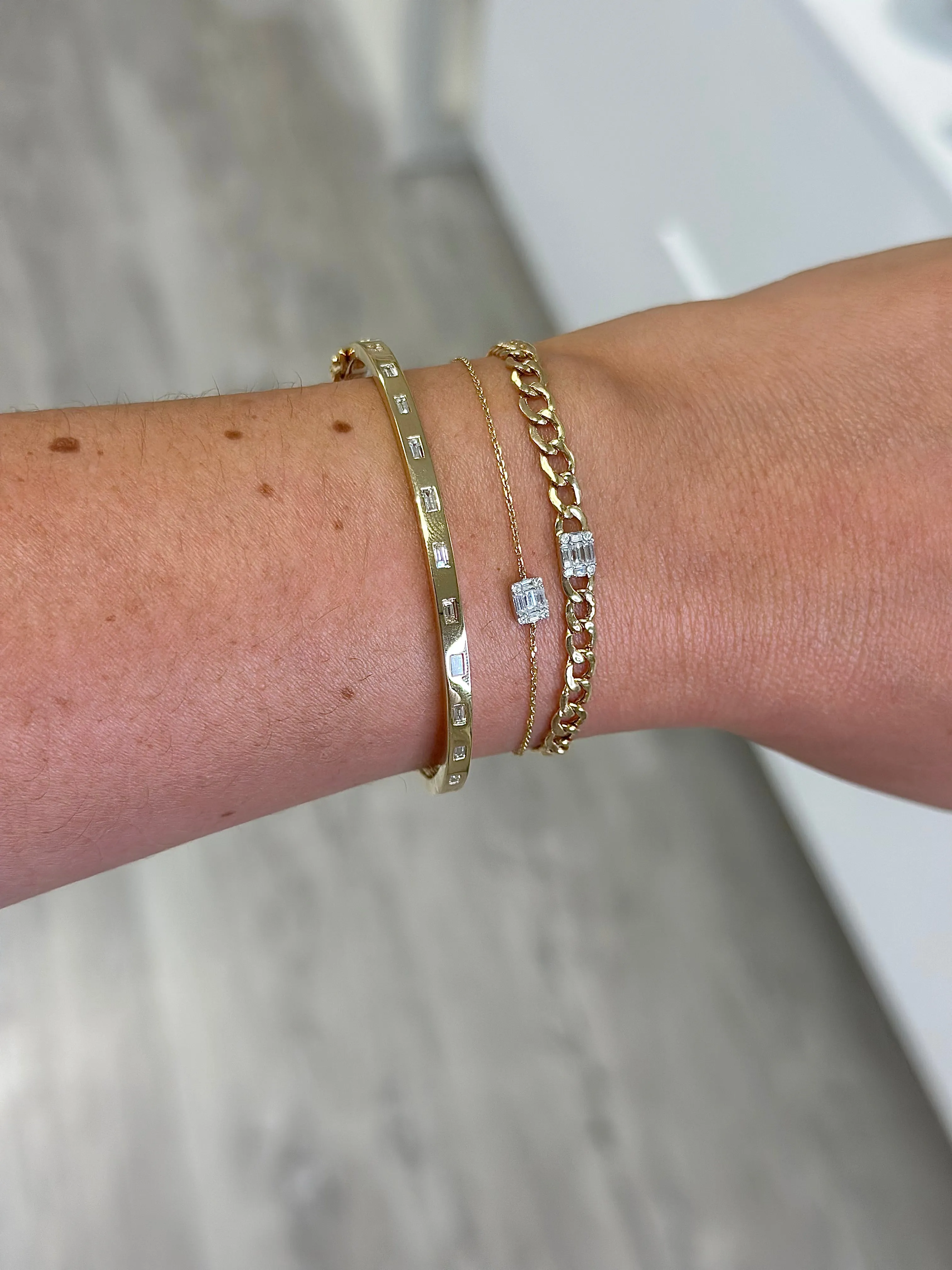 Emerald Illusion Chain Bracelet