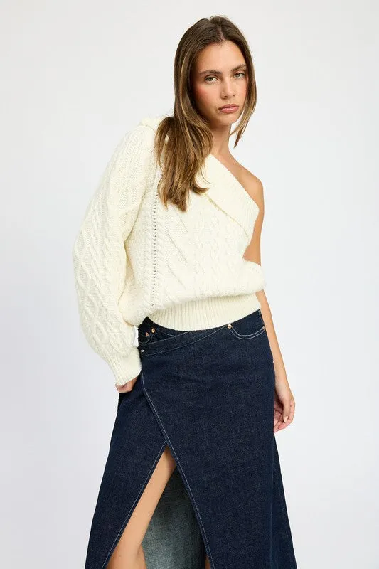 Emory Park OVERSIZED ONE SHOULDER SWEATER