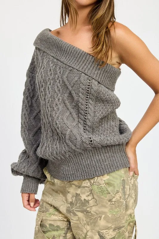 Emory Park OVERSIZED ONE SHOULDER SWEATER