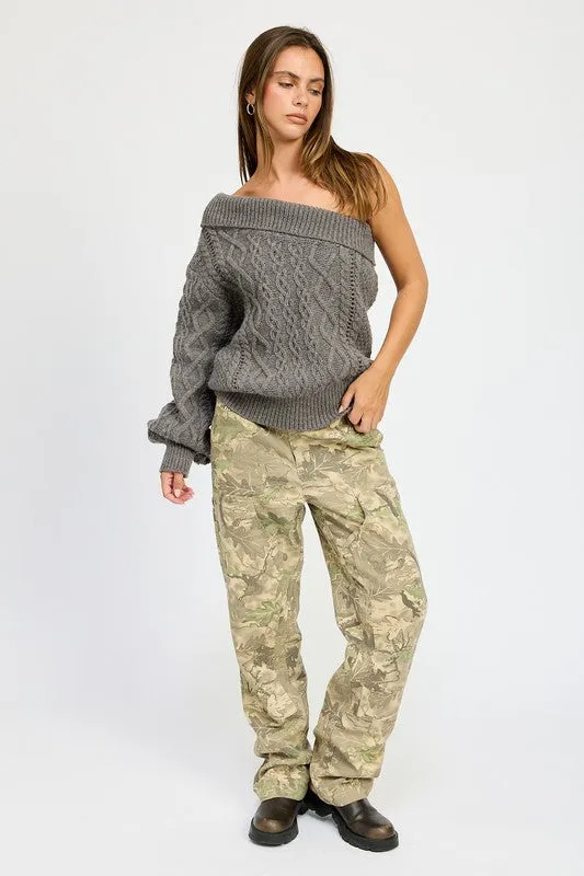Emory Park OVERSIZED ONE SHOULDER SWEATER